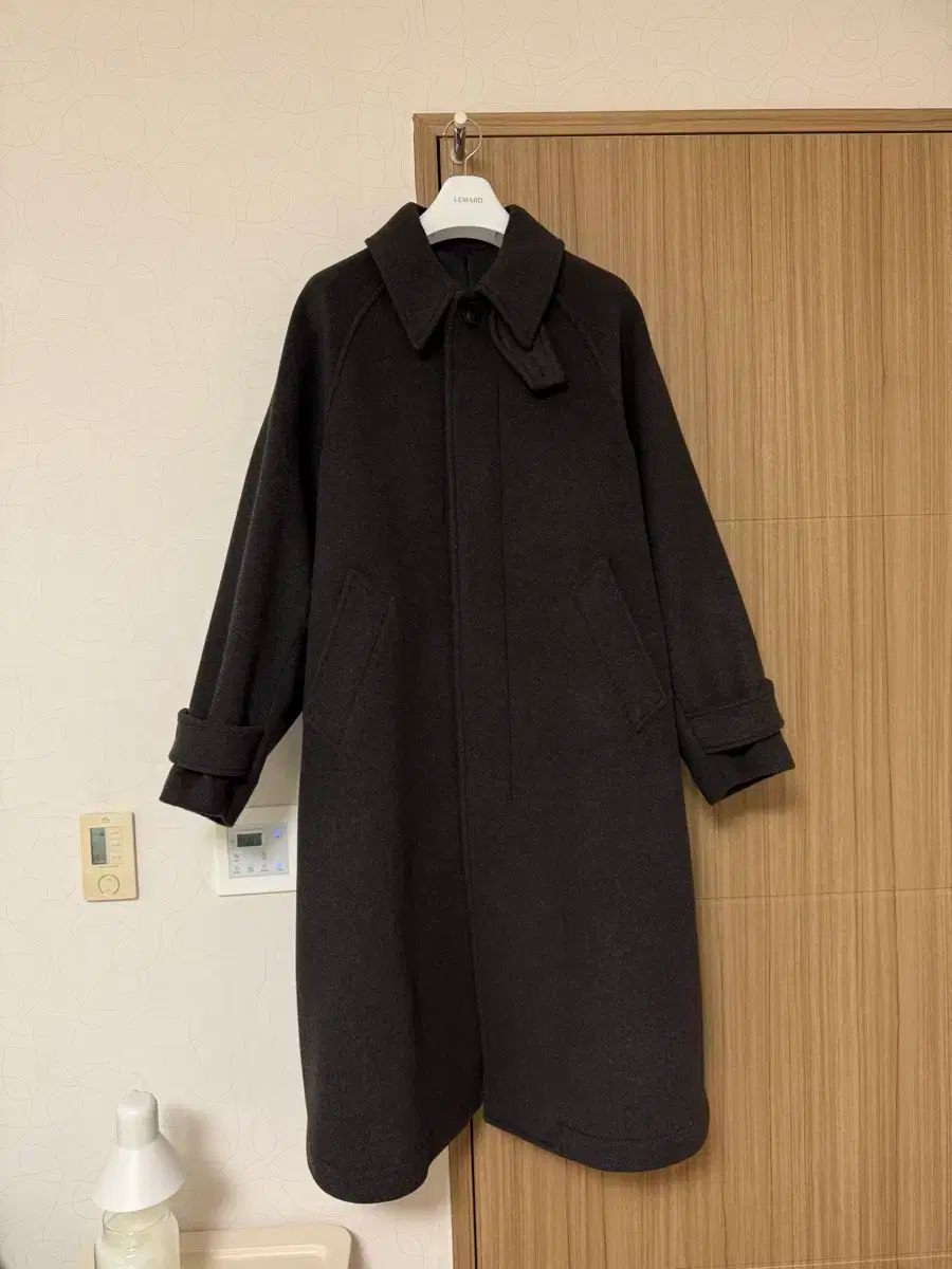 クアーベルランディ カシミアブレンド バルマカーン コート s シンダーグレー