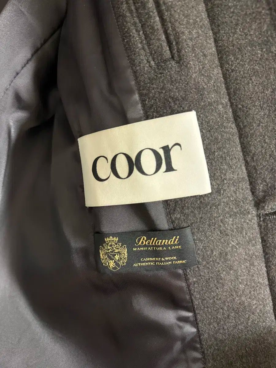 クアーベルランディ カシミアブレンド バルマカーン コート s シンダーグレー