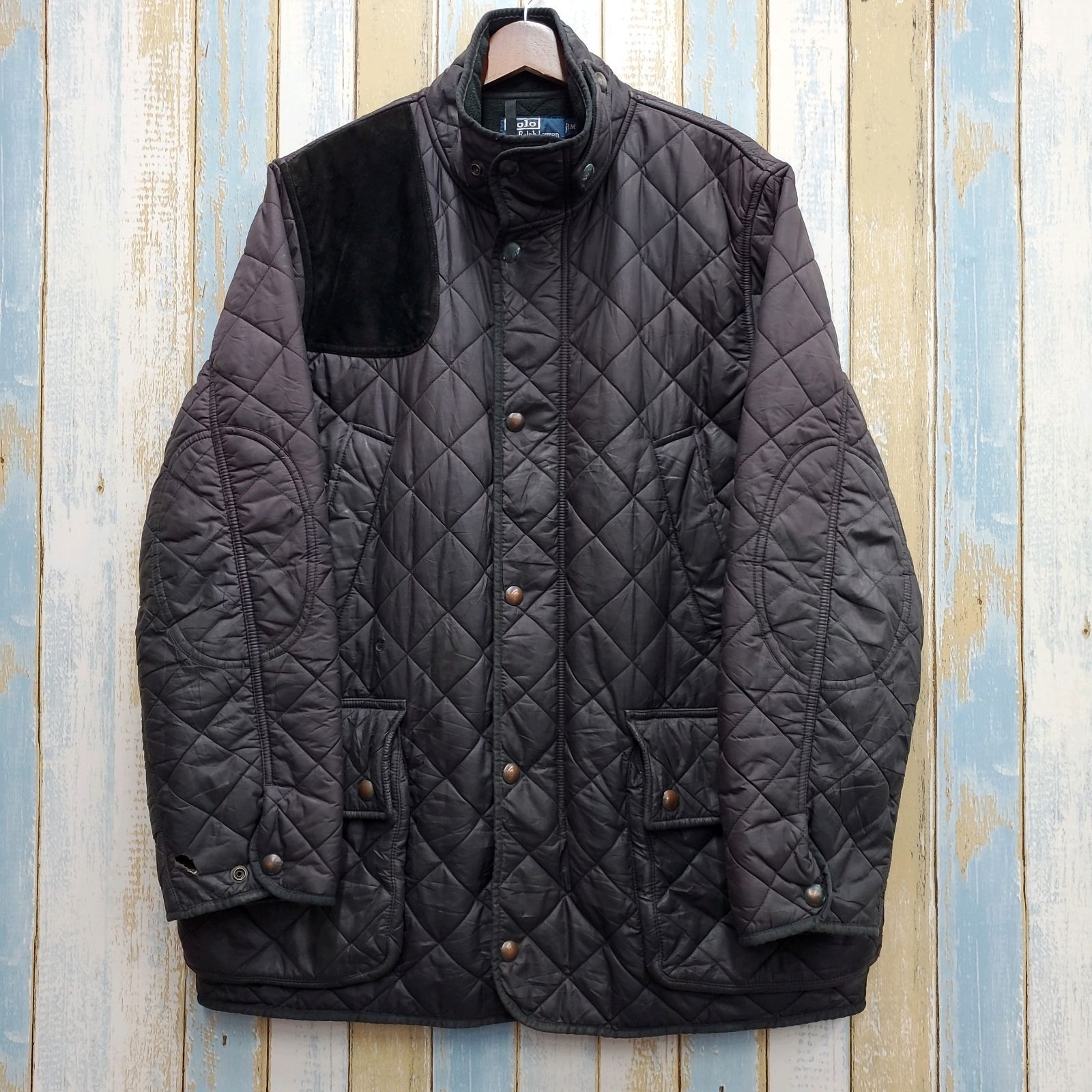 HB 52 ポロバイラルフローレン ハンティングジャケット キルティング 黒 M