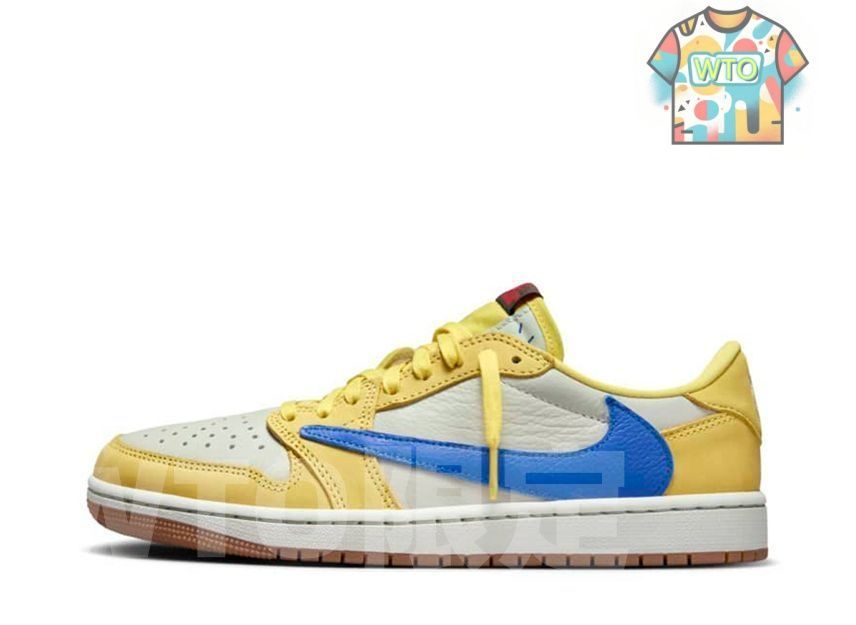 トラヴィススコット × ナイキ ウィメンズ エアジョーダン1 レトロ ロー OG カナリーDZ4137-700-WTO輸入2