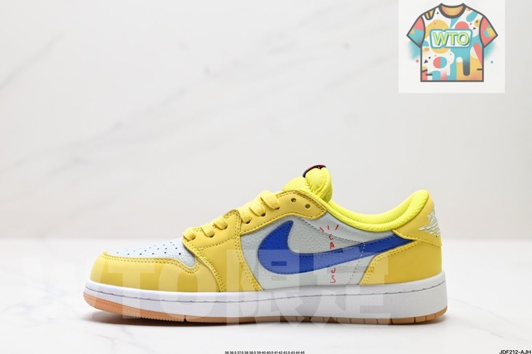 トラヴィススコット × ナイキ ウィメンズ エアジョーダン1 レトロ ロー OG カナリーDZ4137-700-WTO輸入2