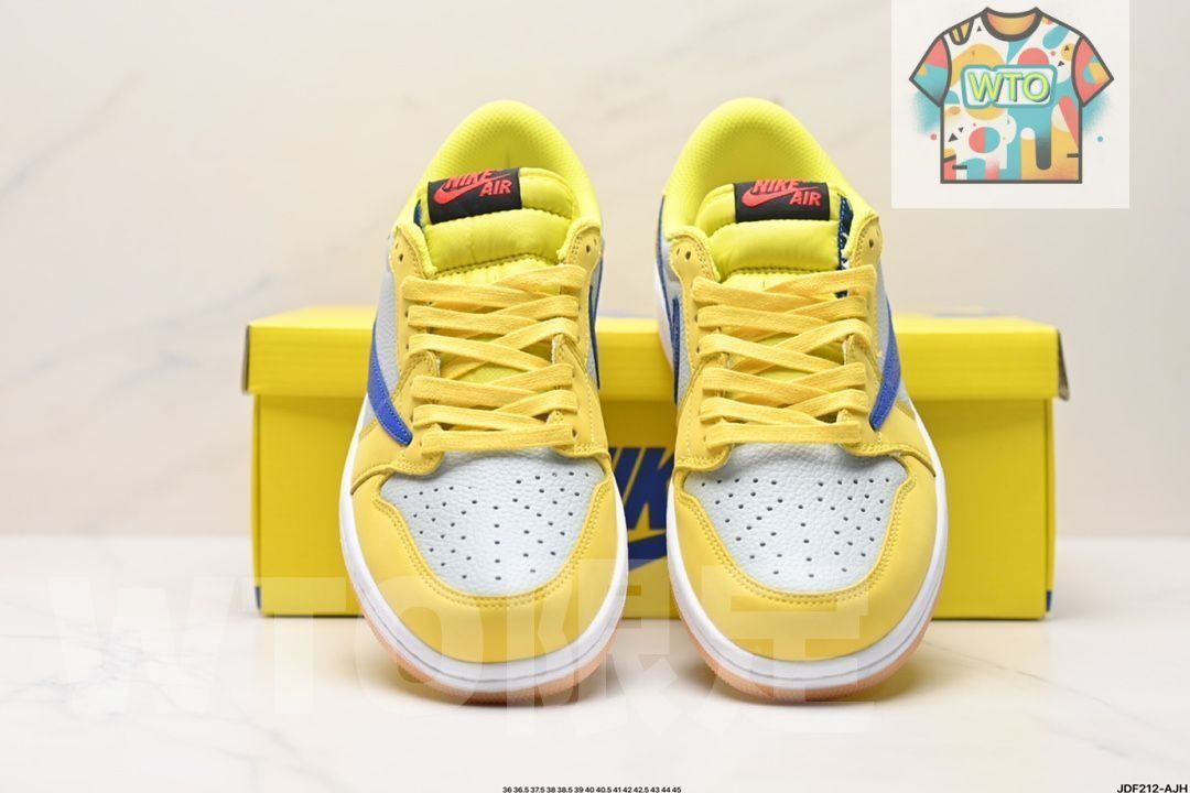  トラヴィススコット ナイキ ウィメンズ エアジョーダン1 レトロ ロー OG カナリーDZ 4137 700 WTO輸入2 スニーカー 靴