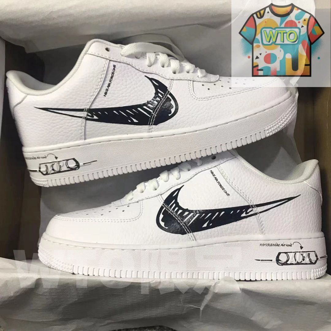NIKE ナイキ スニーカー ナイキ AIR FORCE 1 LOW SKETCH - WHITEエア フォース ワン スケッチ ホワイトメンズ スニーー WHITE BLACK-WHITEメンズ レディース| | -WTO輸入1