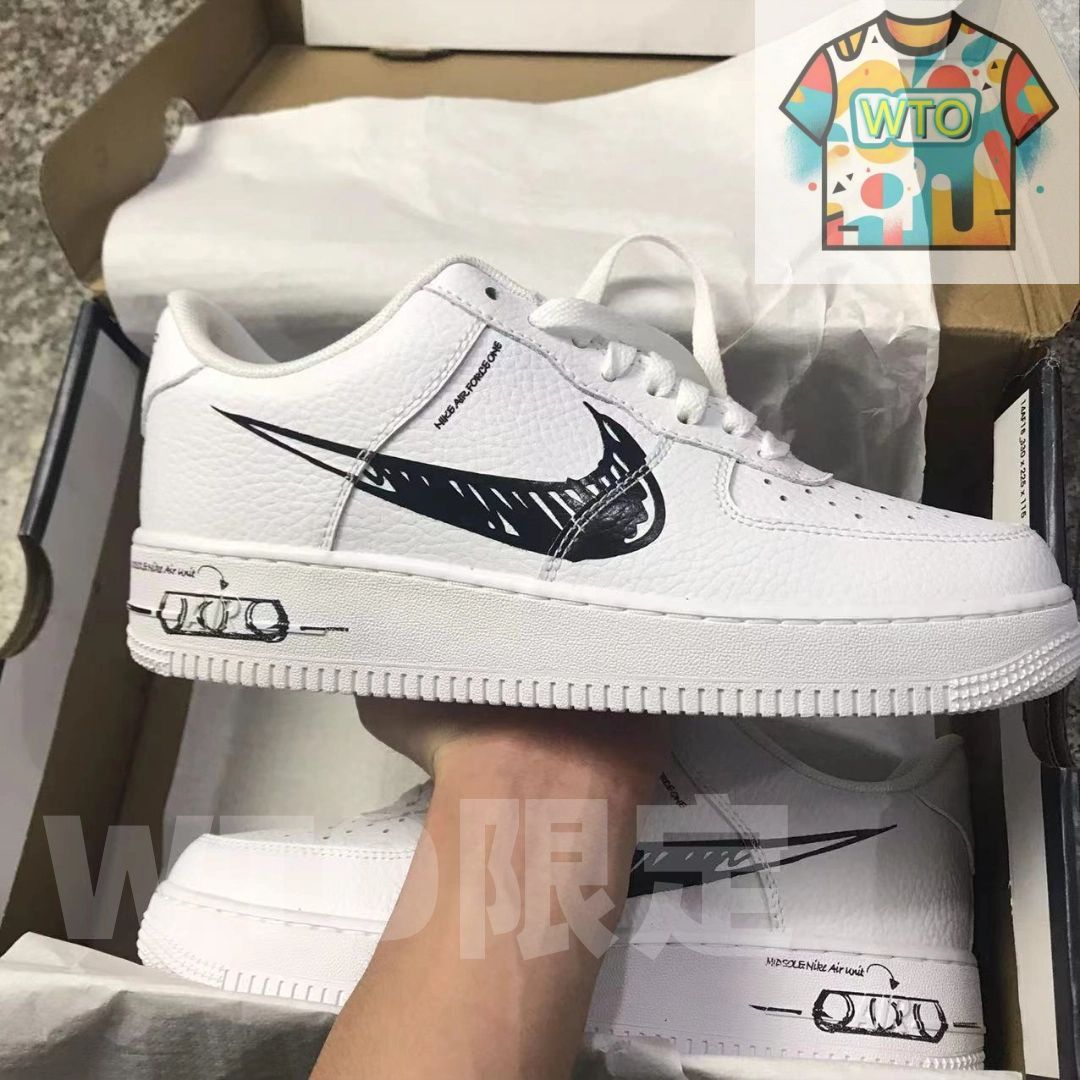NIKE ナイキ スニーカー ナイキ AIR FORCE 1 LOW SKETCH - WHITEエア フォース ワン スケッチ ホワイトメンズ スニーー WHITE BLACK-WHITEメンズ レディース| | -WTO輸入1