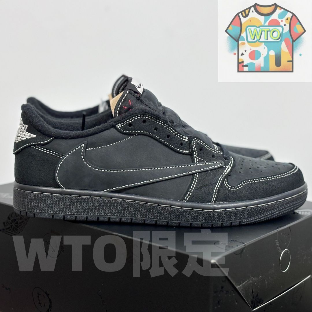 トラヴィス スコット × ナイキ エアジョーダン 1 ロー レトロ OG SP ブラック ファントム DM7866-001 ｜ ｜ -WTO輸入0