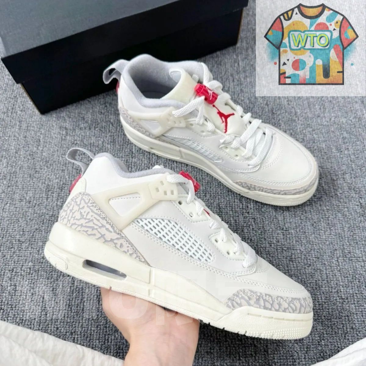 ナイキ ジョーダン スパイジーク ロー NIKE JORDAN SPIZIKE LOW セイル ココナッツミルク サンドストーン レッド FQ 1759 100 WTO輸入1