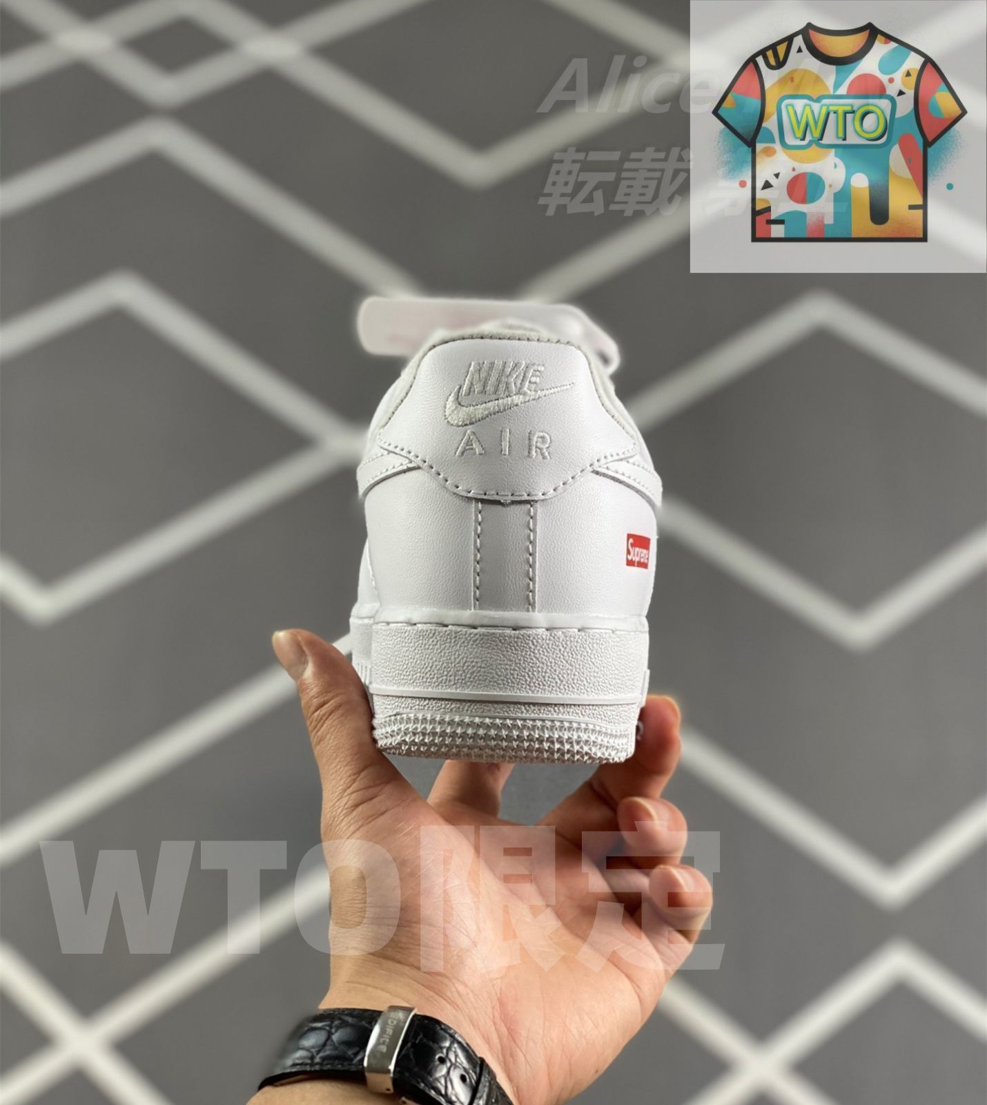 supreme x nike air force 1 low ナイキ カジュアルスニーカーホワイトレッド| | -WTO輸入1