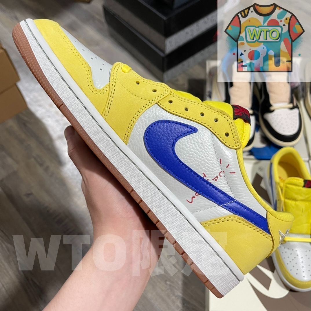 トラヴィススコット × ナイキ ウィメンズ エアジョーダン1 レトロ ロー OG カナリー| | -WTO輸入1