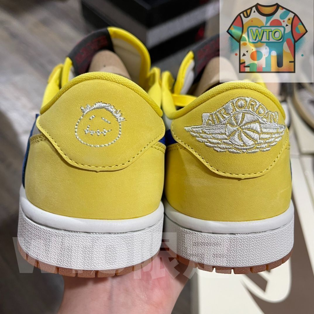  トラヴィススコット ナイキ ウィメンズ エアジョーダン1 レトロ ロー OG カナリー WTO輸入1 スニーカー 靴