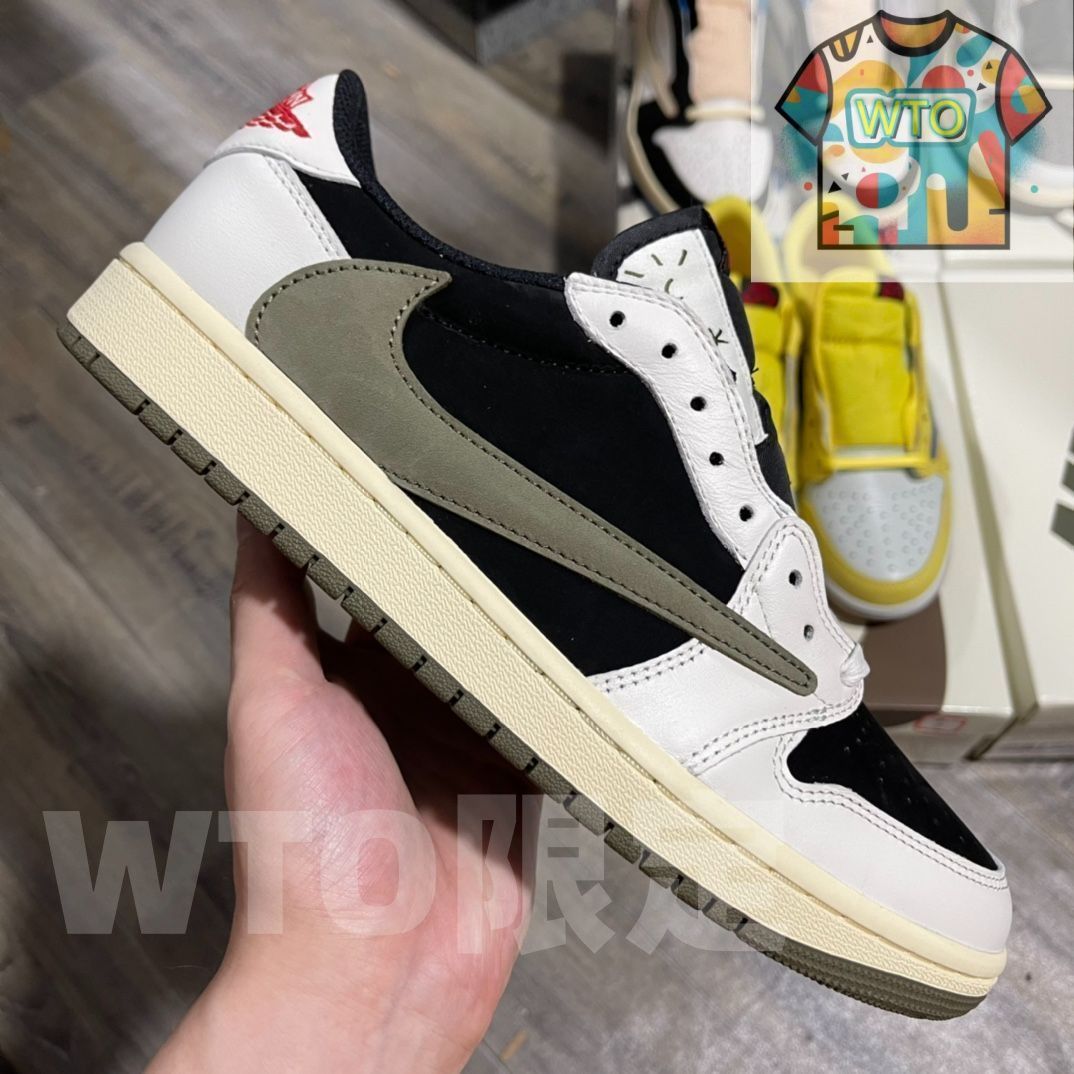 トラヴィススコット × ナイキ ウィメンズ エアジョーダン1 ロー OG ミディアム オリーブ｜ ｜ -WTO輸入1