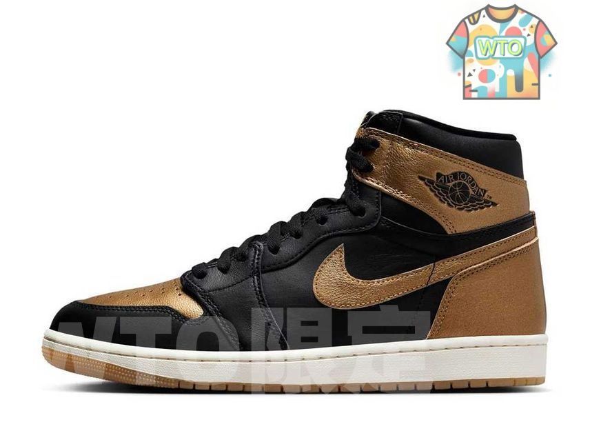 ナイキ エアジョーダン1 レトロ ハイ OG ブラック アンド ゴールドDZ5485-071-WTO輸入2