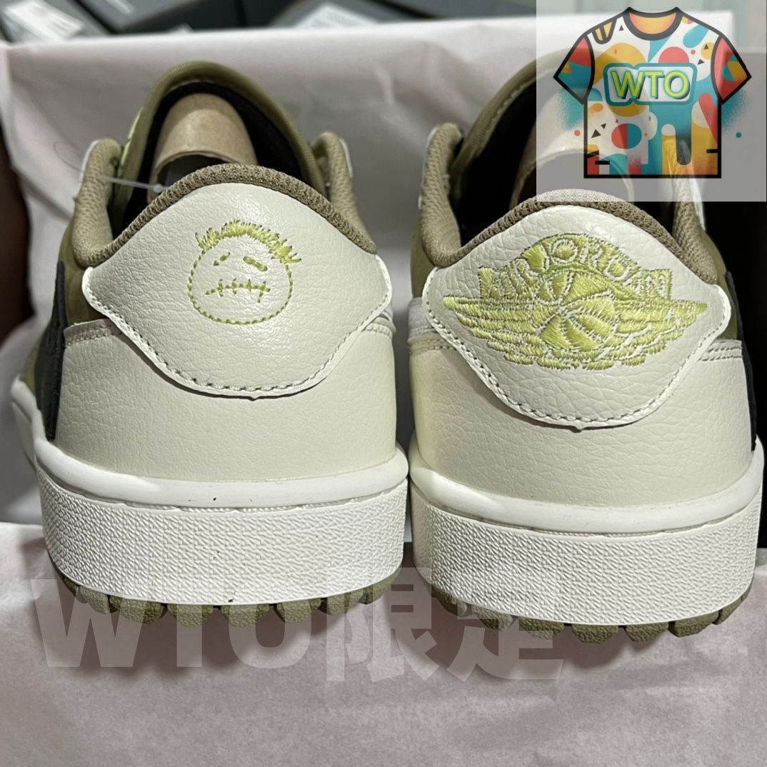  トラヴィススコット ナイキ エアジョーダン1 ロー ゴルフ NRG ニュートラルオリーブ WTO輸入1 スニーカー 靴