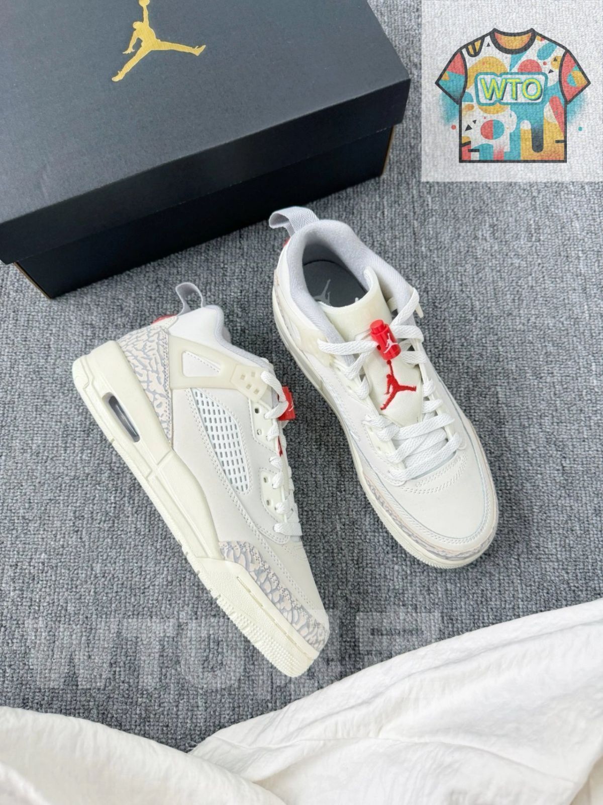 ナイキ ジョーダン スパイジーク ロー NIKE JORDAN SPIZIKE LOW セイル ココナッツミルク サンドストーン レッド FQ1759-100| | -WTO輸入1