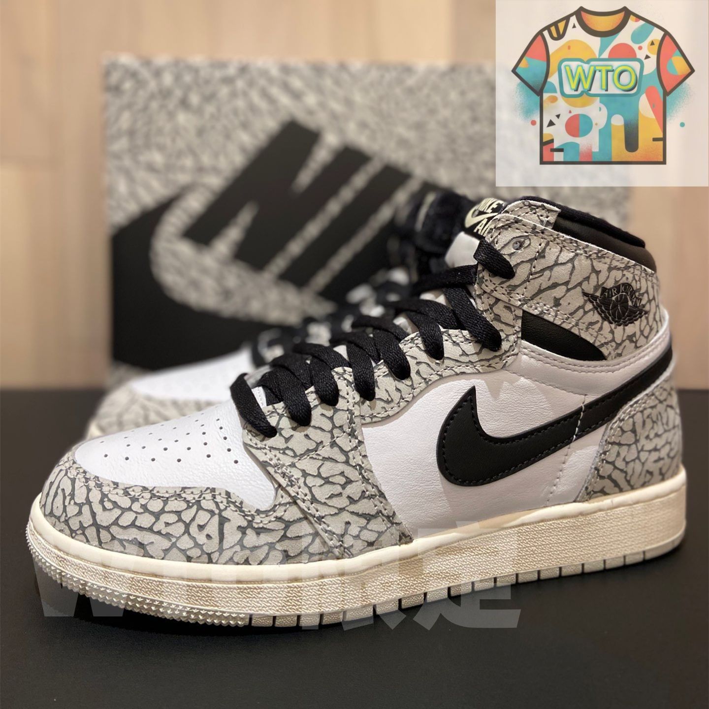 NIKE AIR JORDAN 1 RETRO HIGH OG White Cement ナイキ エア ジョーダン レトロ ハイ スニーカー｜ ｜ -WTO輸入1