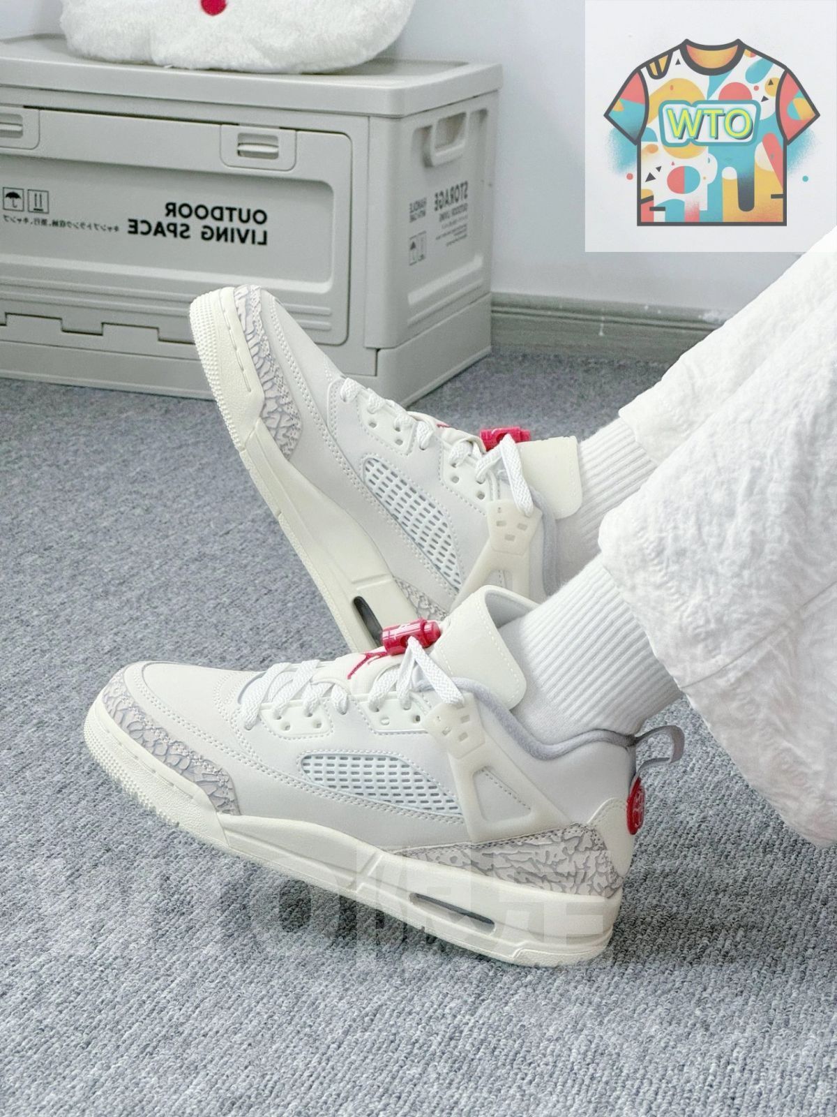  ナイキ ジョーダン スパイジーク ロー NIKE JORDAN SPIZIKE LOW セイル ココナッツミルク サンドストーン レッド FQ 1759 100 WTO輸入1 スニーカー 靴