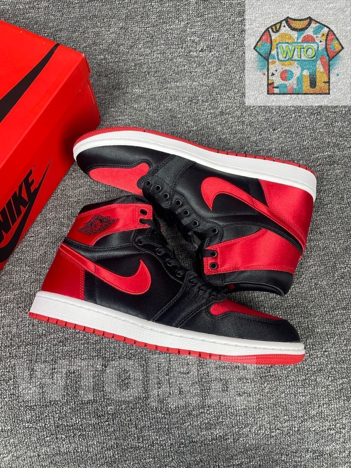 Nike WMNS Air Jordan 1 Retro High OG Satin Bred ナイキ ウィメンズ エアジョーダン1 レトロ ハイ OG サテンブレッドFD4810-061| | -WTO輸入1