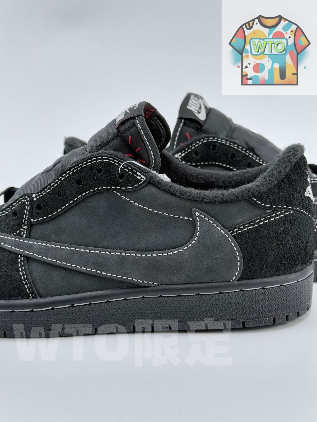  トラヴィススコット ナイキ エアジョーダン1 ロー OG SP ブラック ファントムDM 7866 001 WTO輸入2 スニーカー 靴