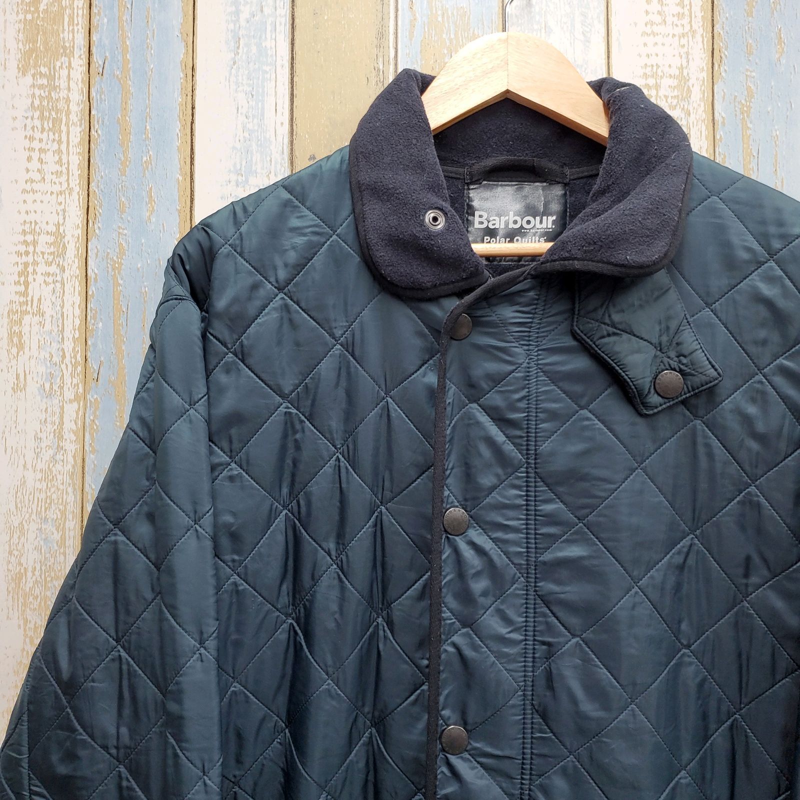 HA 53 バブアー キルティングジャケット カバーオール 刺繍ロゴ XL相当