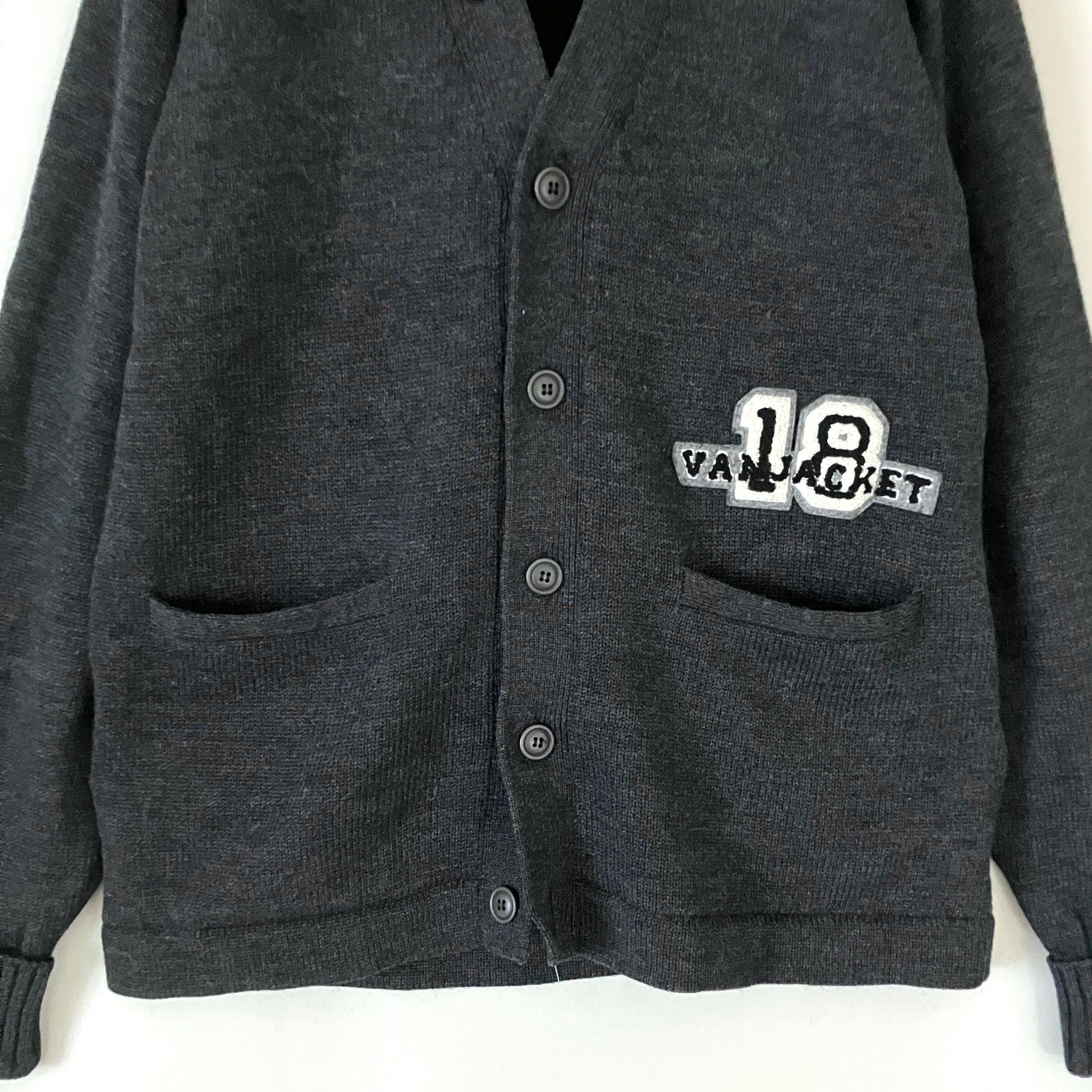 ヴァンヂャケット VAN JACKET☆6つボタン☆ウールカーディガン☆厚手 