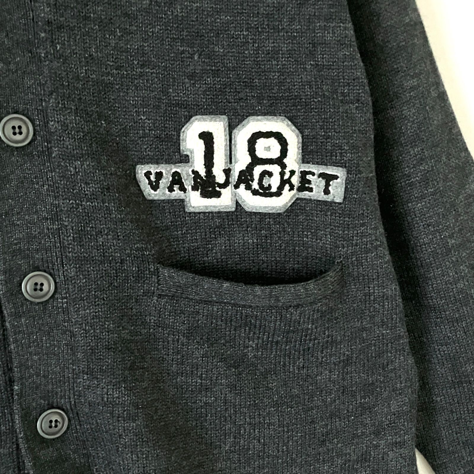 ヴァンヂャケット VAN JACKET☆6つボタン☆ウールカーディガン☆厚手 