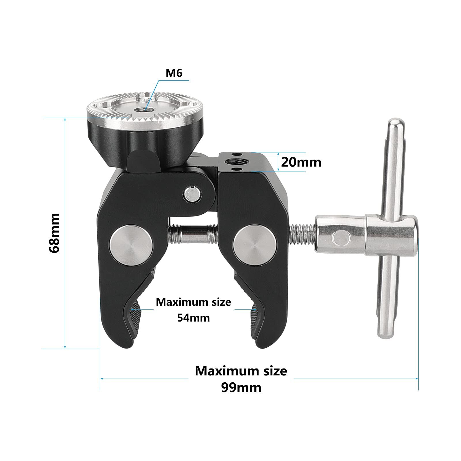 CAMVATE スーパーカニクランプ ロゼットマウント付き M6メスねじ穴 カメラ キット用