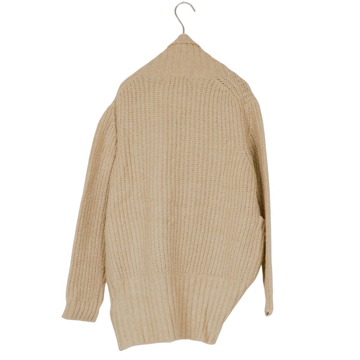 M【超美品 | ceho | セホ 】ウール混 ざく編みがかわいい カーディガン