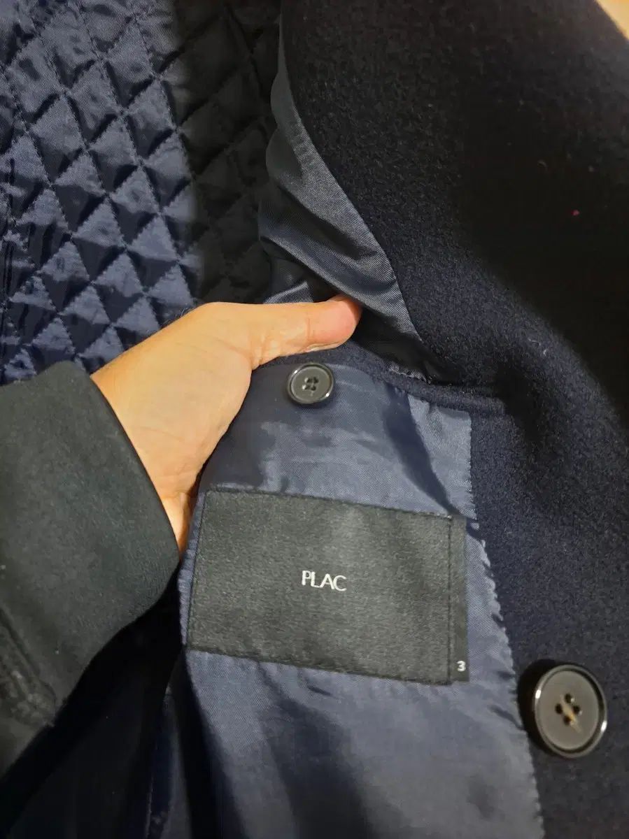 メンズ ネイビー ファー KARA コート 95 サイズ