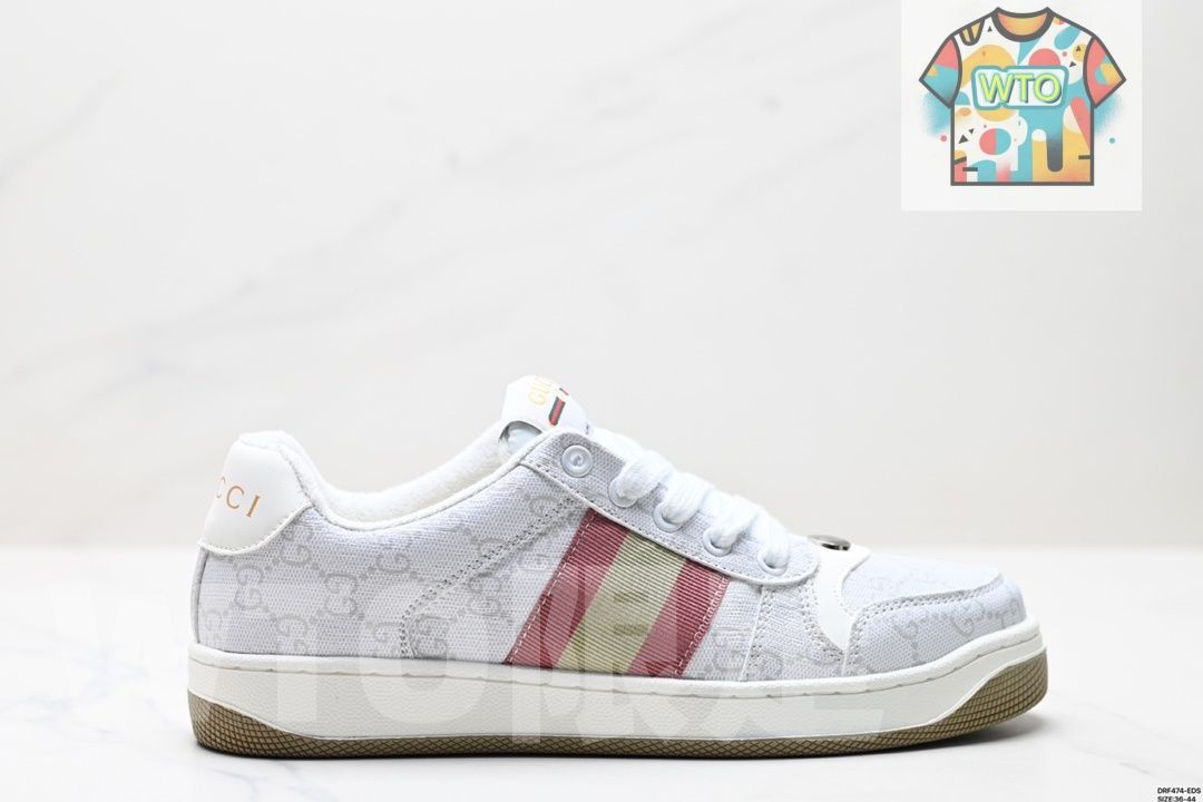 グッチ ディストレスド スクリーナー スニーカー レトロ版 オリジナル アンティーク加工 グッチのダーティーシューズシリーズ