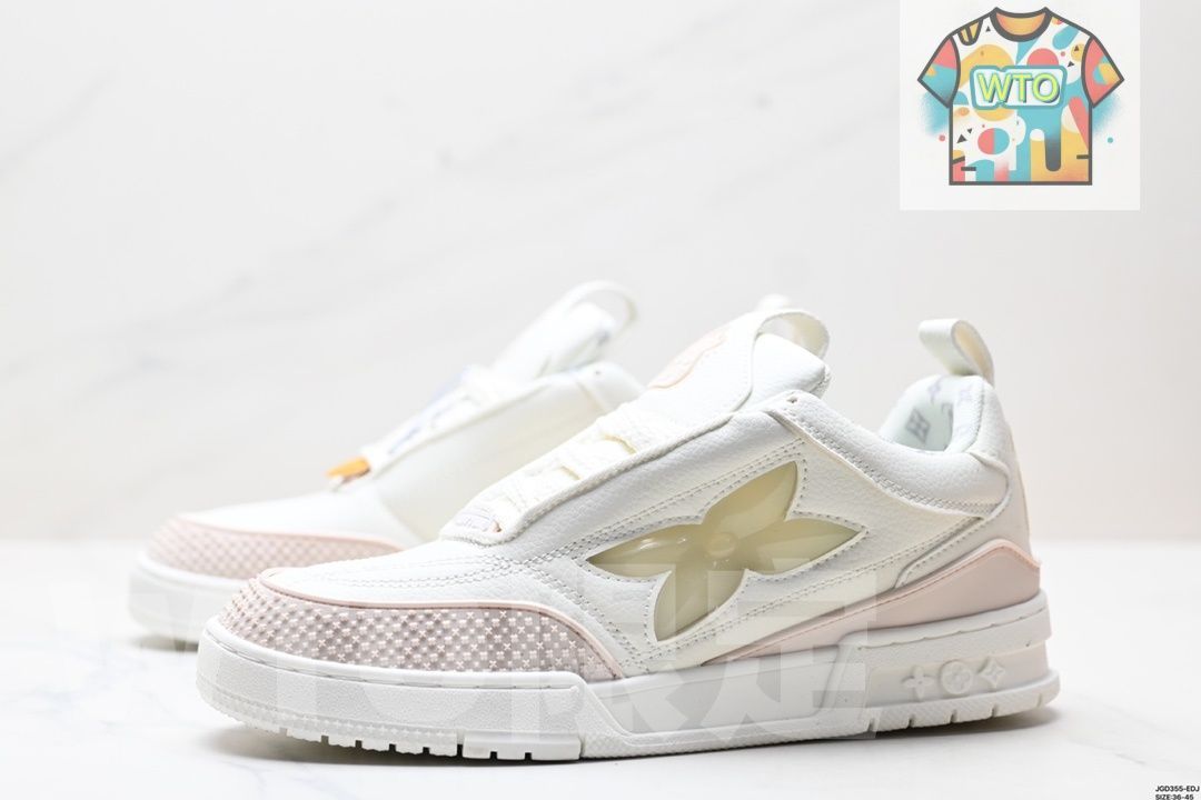  LV ルイ ヴィトン メンズ スニーカー 90スケート グレインレザー 01 スニーカー 靴