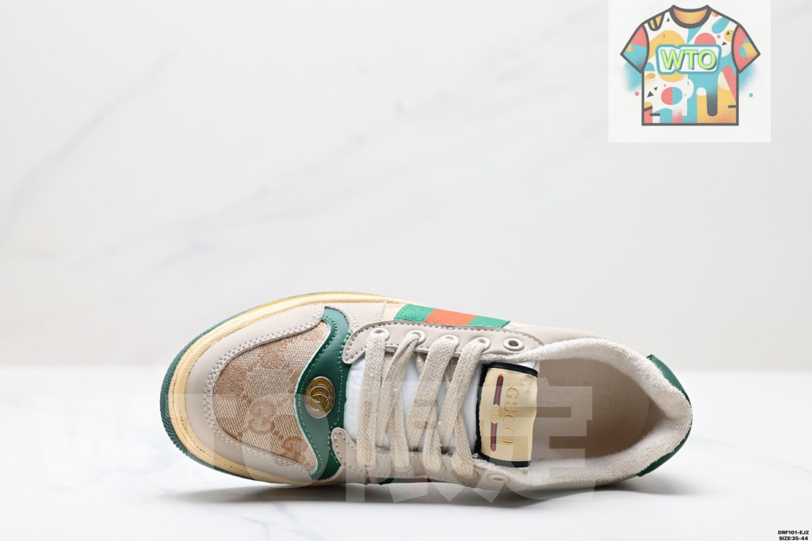 グッチ ディストレスド スクリーナー スニーカー レトロ版 オリジナル アンティーク加工 グッチのダーティーシューズシリーズ04