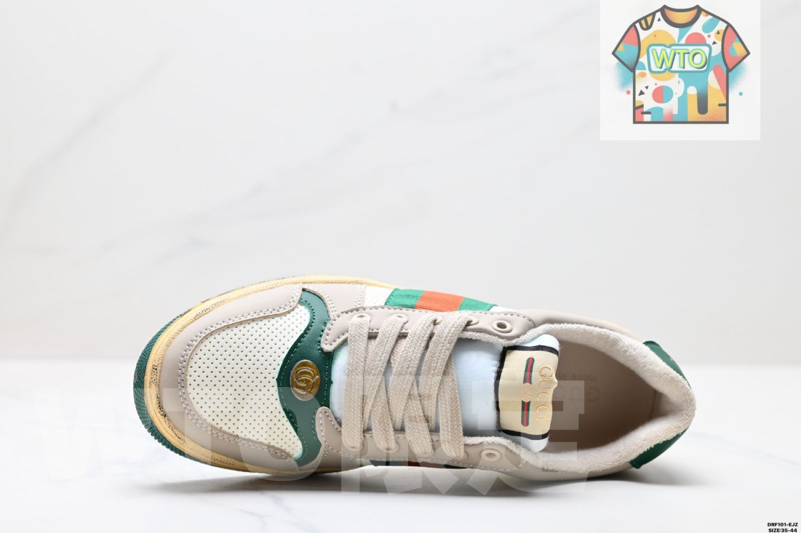 グッチ ディストレスド スクリーナー スニーカー レトロ版 オリジナル アンティーク加工 グッチのダーティーシューズシリーズ05