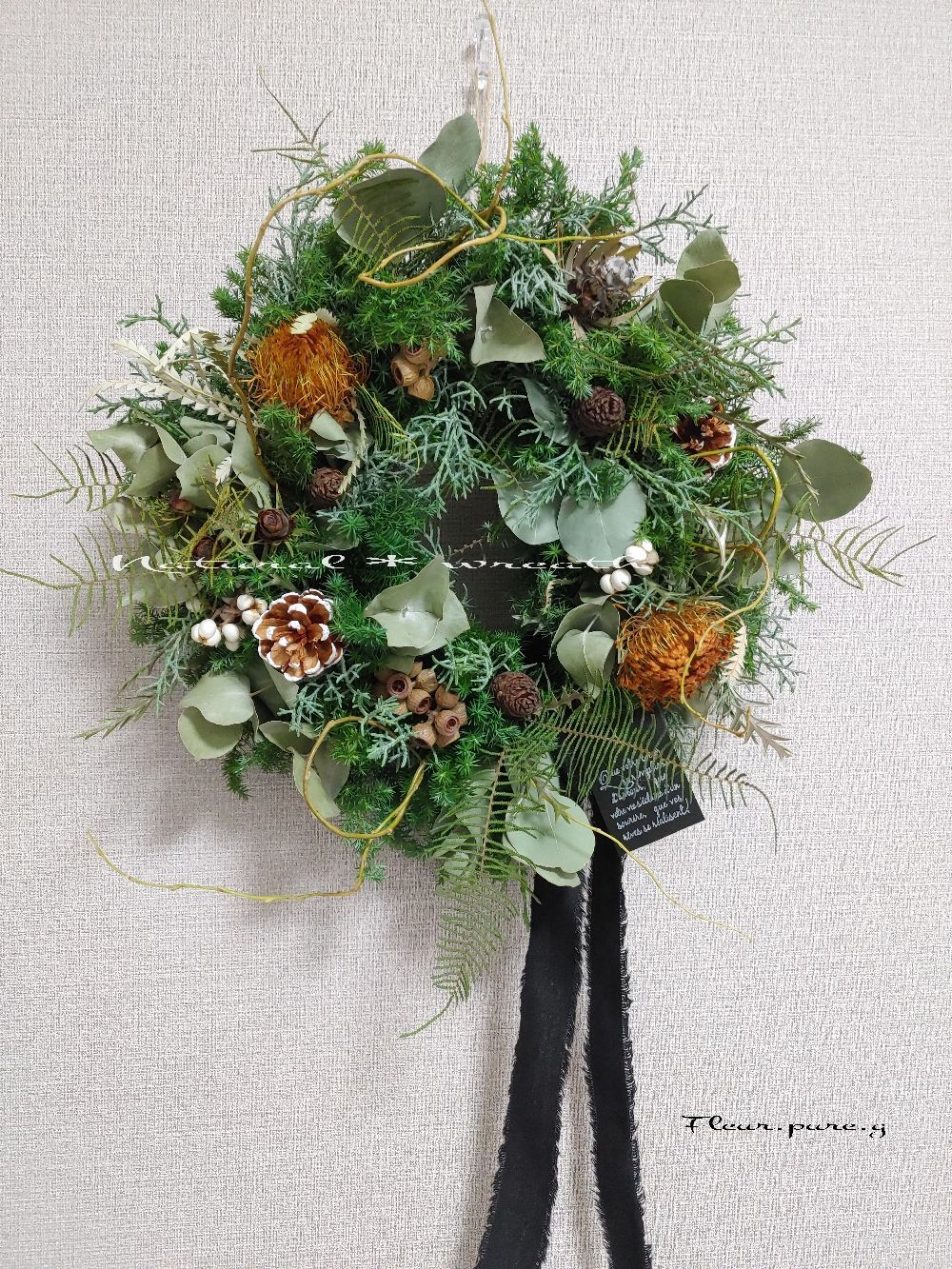 ◇針葉樹＊森の温もりネイティブフラワーリース/ナチュラルリース