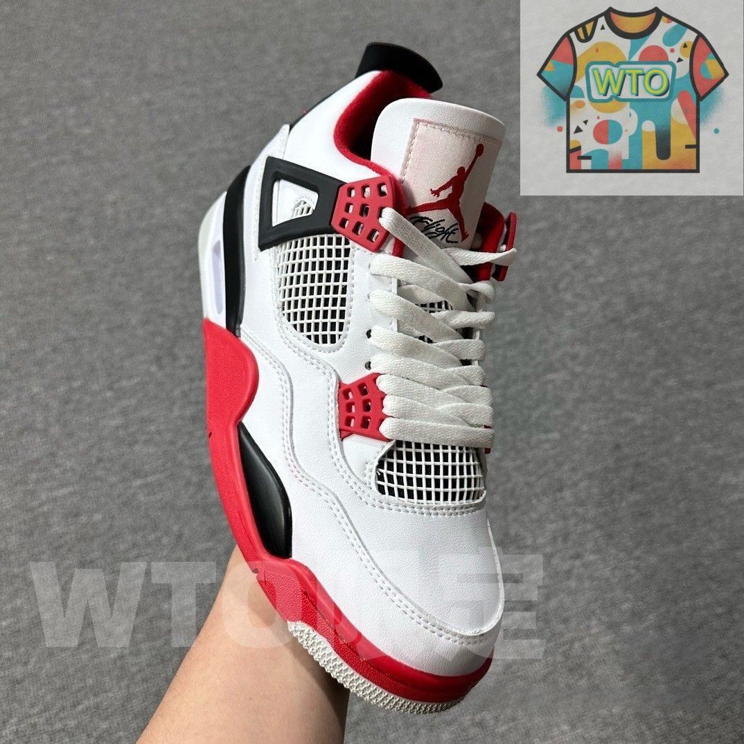  お げ 即 NIKE AIR JORDAN 4 RETRO OG FIRE RED 男女兼用 スニーカー 靴