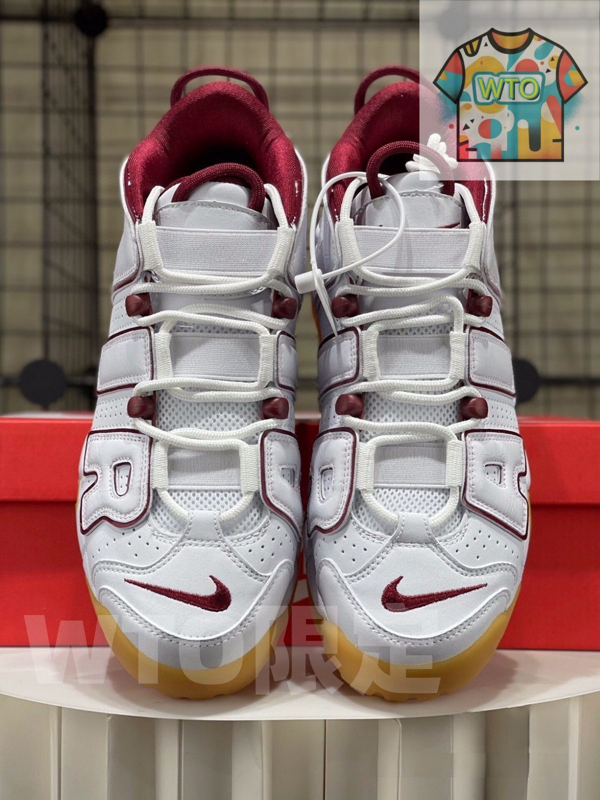 お げ 即 Nike Air more uptempo red toe