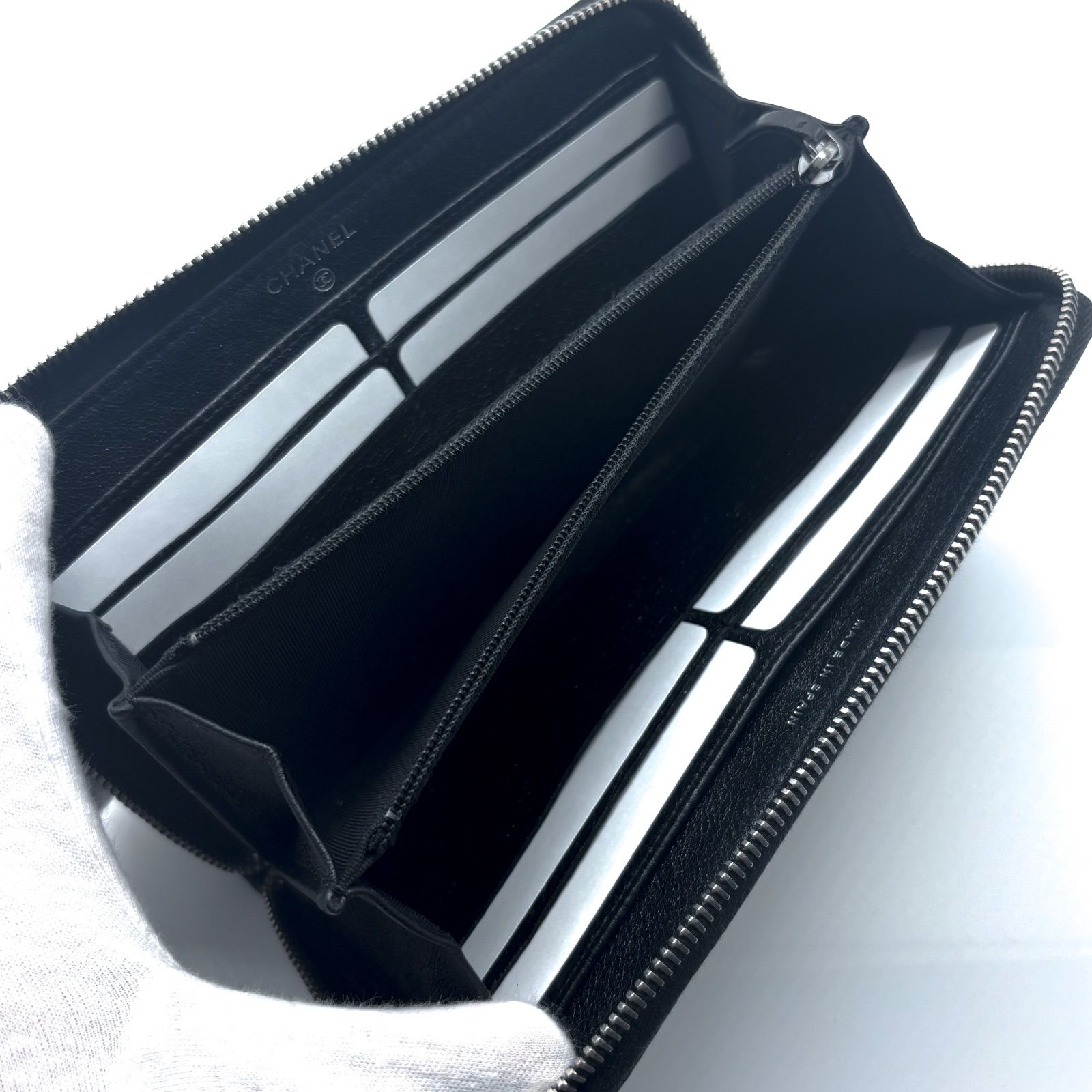 極美品✨】シャネル 長財布 マトラッセ パンチング ラウンドジップ