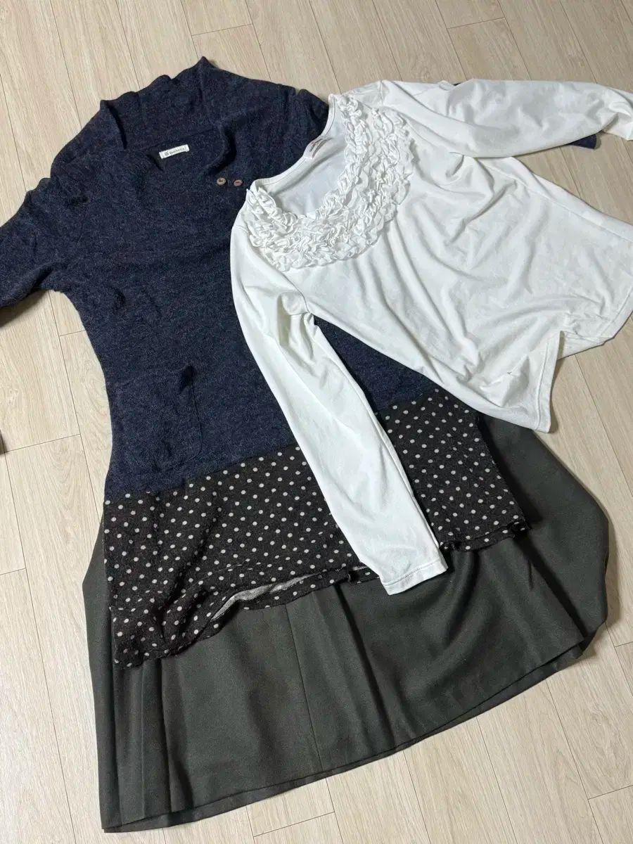 日本 ヴィンテージ 森ガール レイヤード コーデ セット