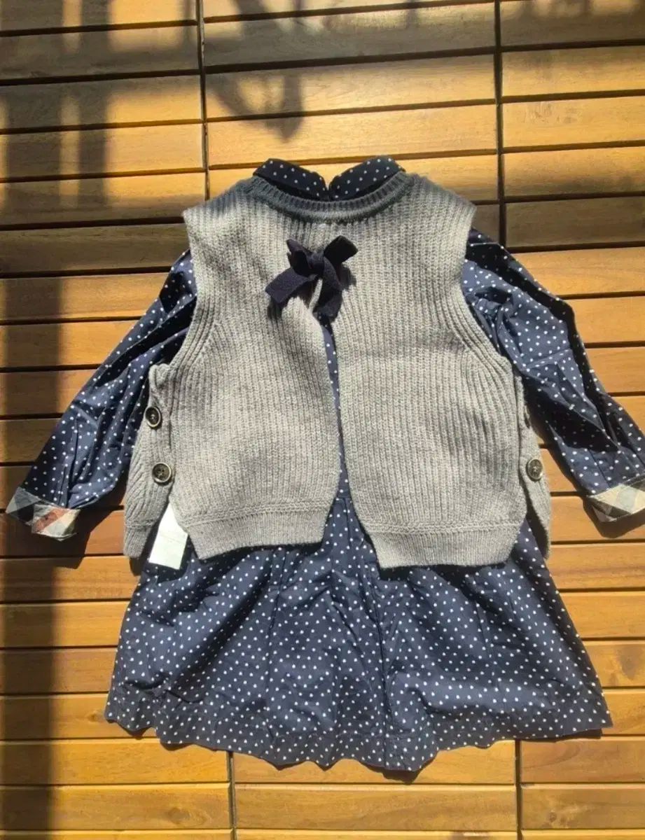 ダックス ドット柄 ONE PIECE ニット ベスト セット 120