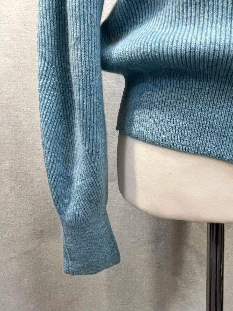 級 LANVIN カシミア カーディガン スカイブルー 90