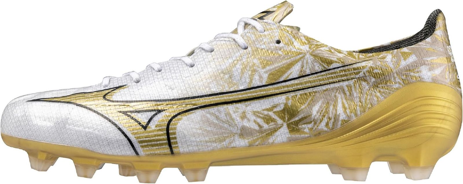 ミズノ サッカースパイク α アルファ ELITE フットボール 部活 軽量 メンズ ホワイト ゴールド 2 E
