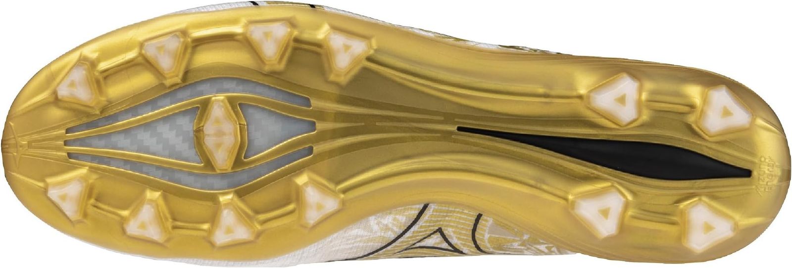 ミズノ サッカースパイク α アルファ ELITE フットボール 部活 軽量 メンズ ホワイト ゴールド 2 E