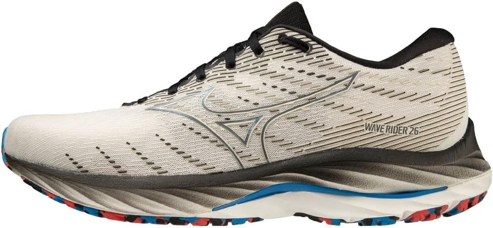 ミズノ ランニングシューズ ウエーブライダー 26 ジョギング マラソン スポーツ トレーニング 軽量 ホワイト ブラック マルチ 2E