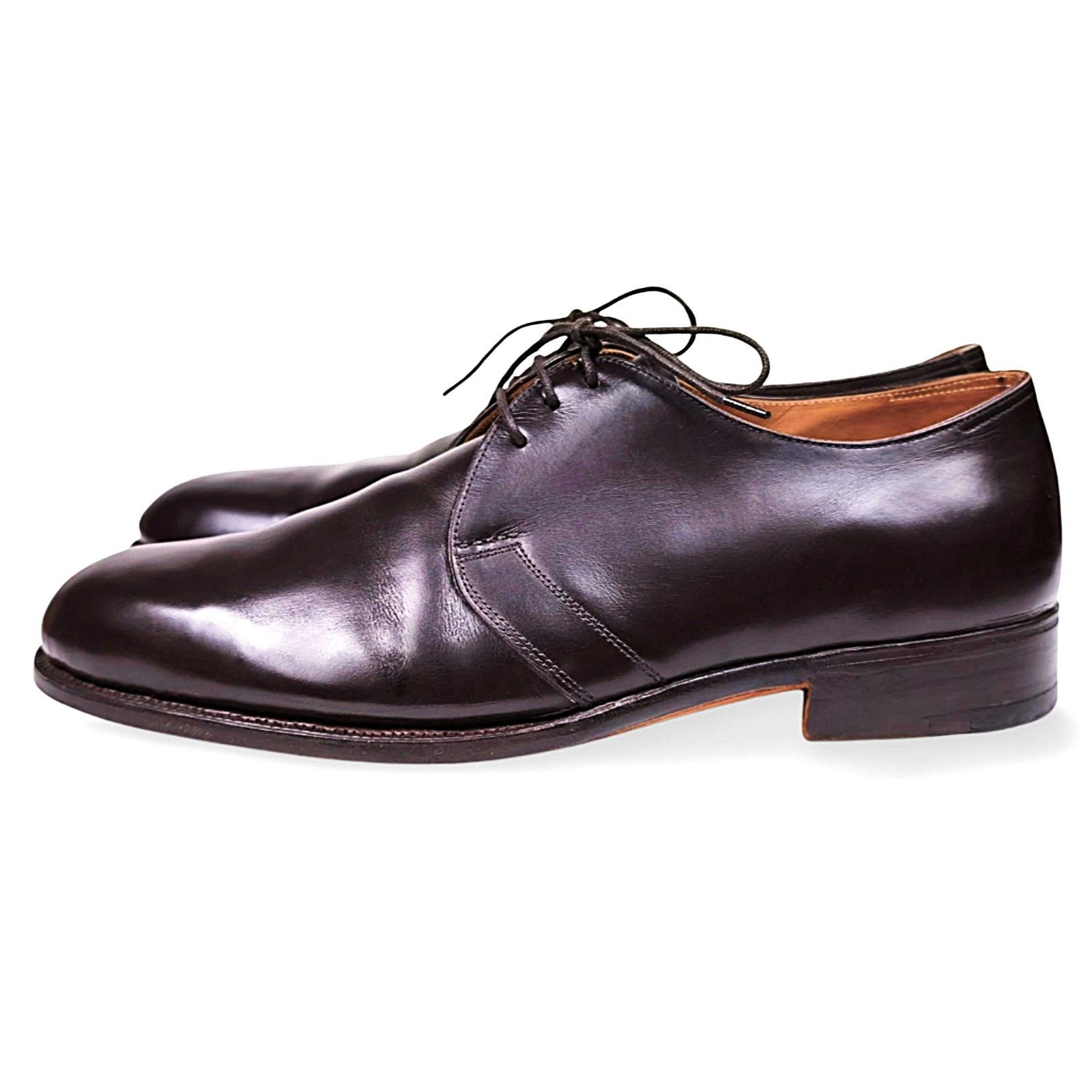 上プレーントゥダービー ダークブラウン