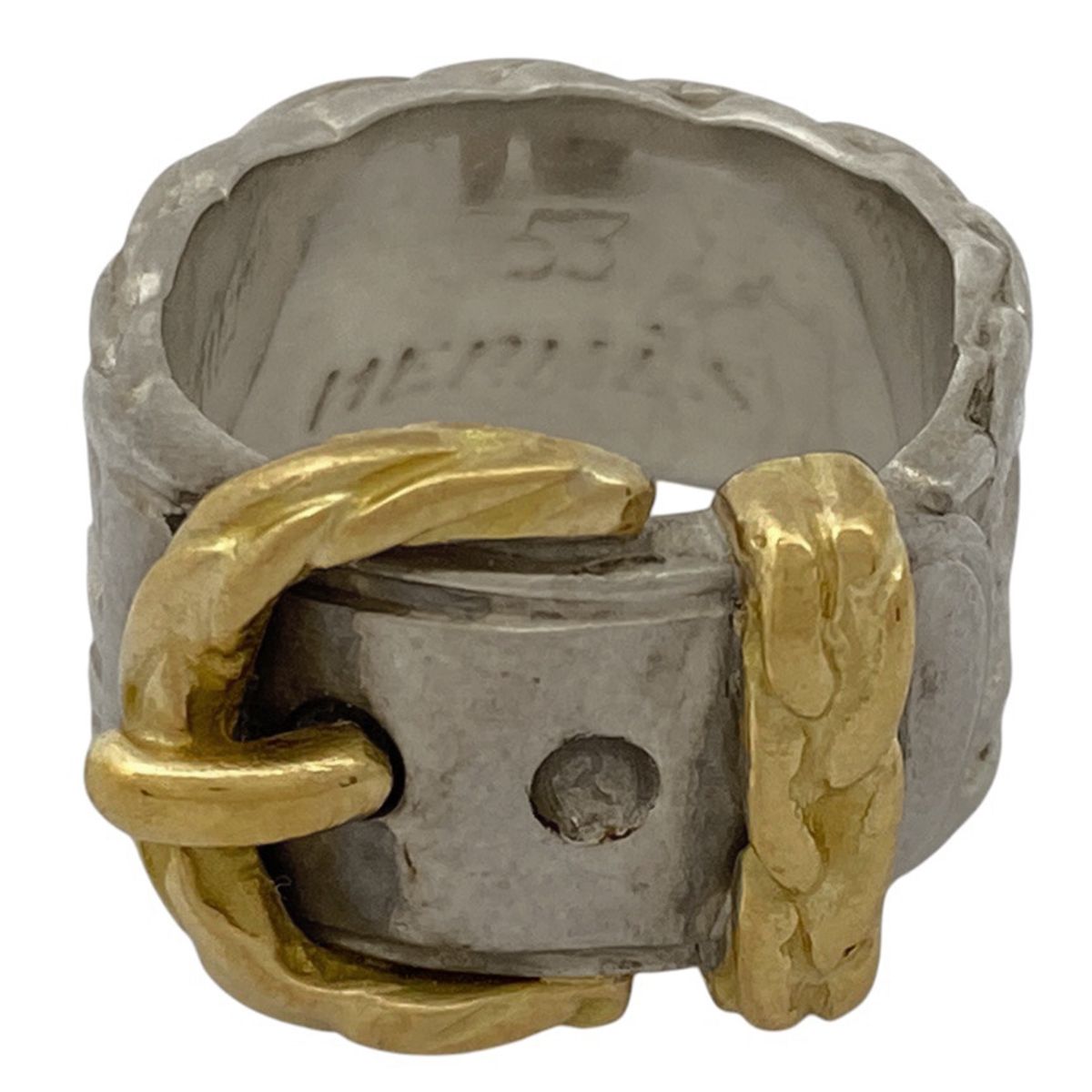 エルメス HERMES ディアンヌ リング コンビ 指輪 ベルトモチーフ 11号 シルバー レディース