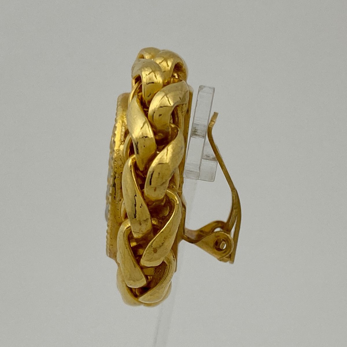 シャネル CHANEL デザイン イヤリング CCマーク 麦の穂 ラウンド GP ゴールド レディース