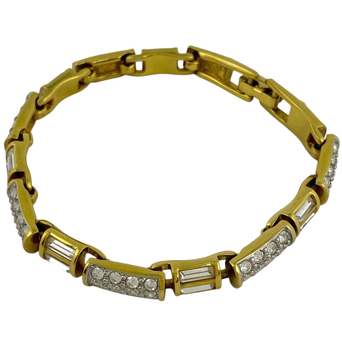 スワロフスキー SWAROVSKI クリスタル デザイン ブレスレット 腕輪 ブレスレット GP クリスタル ゴールド レディース