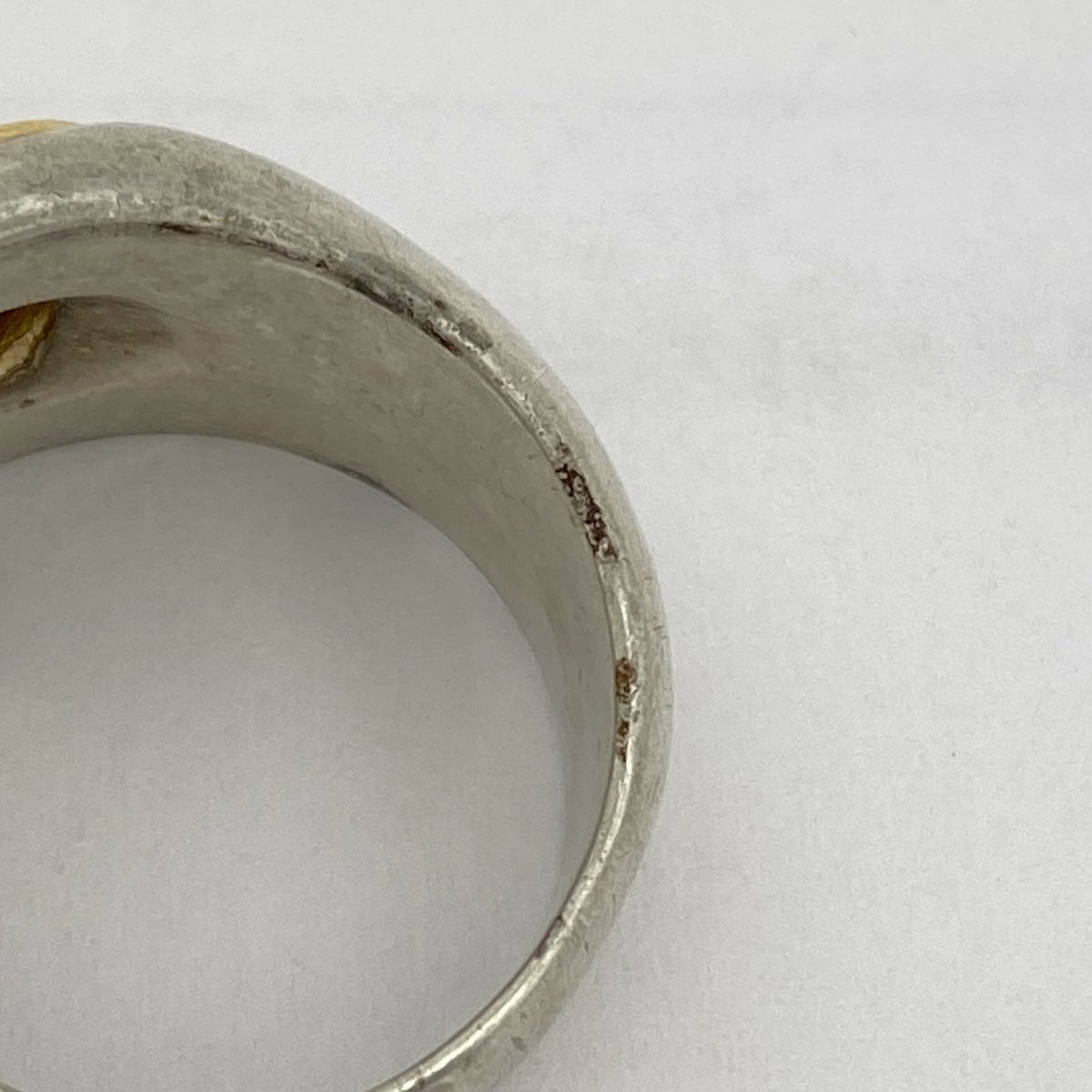 エルメス HERMES セリエ リング 指輪 K18 リング 18号 シルバー メンズ