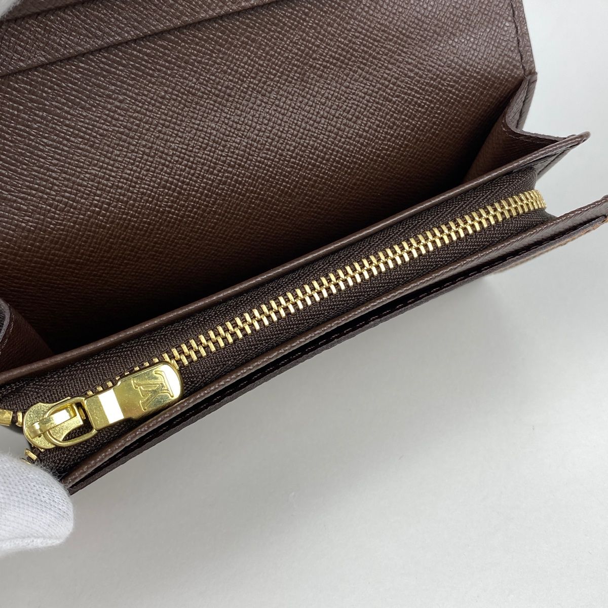  ルイ ヴィトン Louis Vuitton ポルトフォイユ トレゾール 二つ折り財布 ダミエ ブラウン N 61736 レディース 二つ折り財布 折り財布