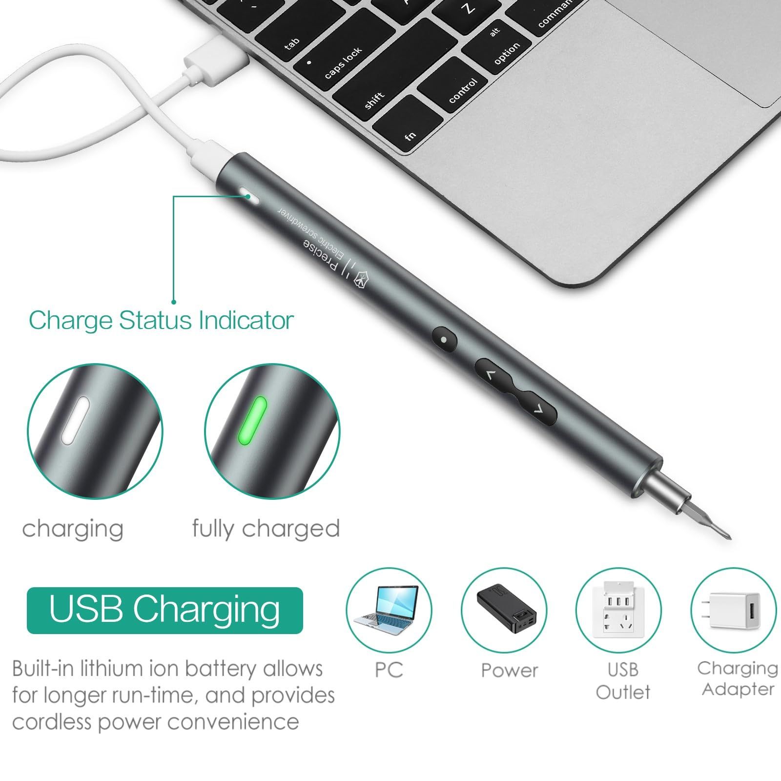  ORIA 電動ドライバー 新バージョン 28 in 1 ミニ電動ドライバーセット 充電式補修ツールキット 精密ドライバー Type-C充電 マグネタイザー付きスマートフォン 玩具 PC用 電動ハンマードリル ドリル ドライバー レンチ