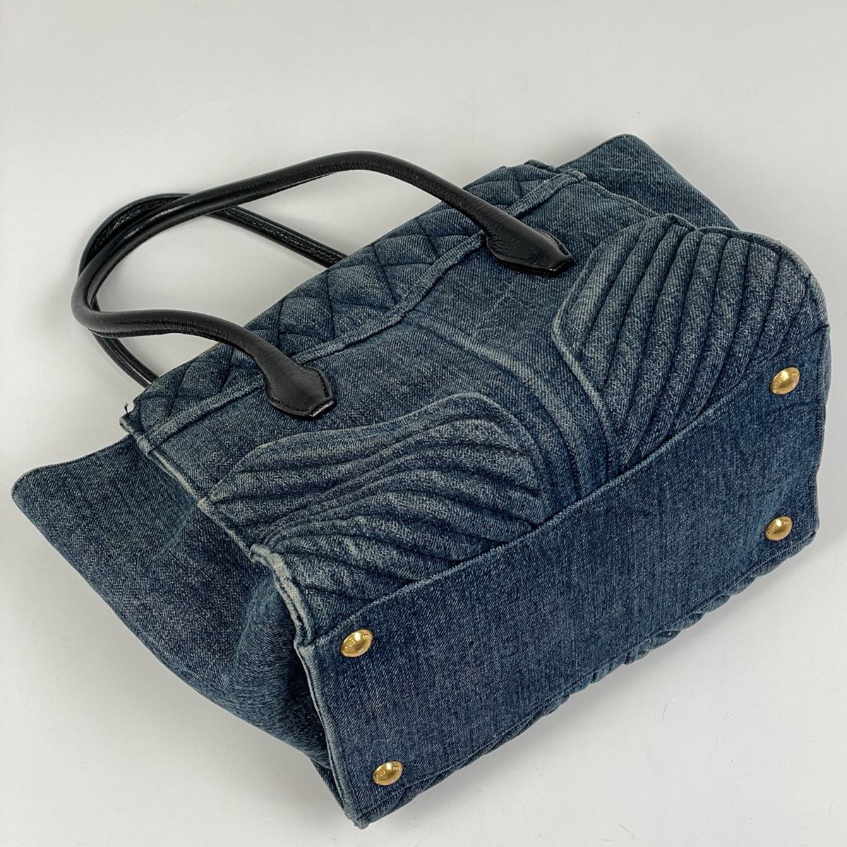 ミュウ ミュウ Miu Miu ロゴ ハンドバッグ バイカー 2WAY ショルダー