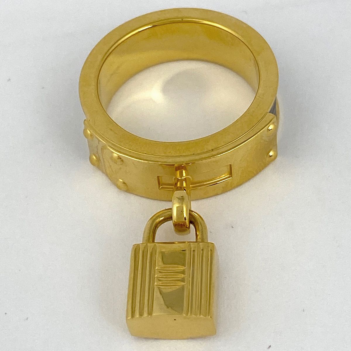 エルメス HERMES カデナモチーフ スカーフリング スカーフ留め カーキ